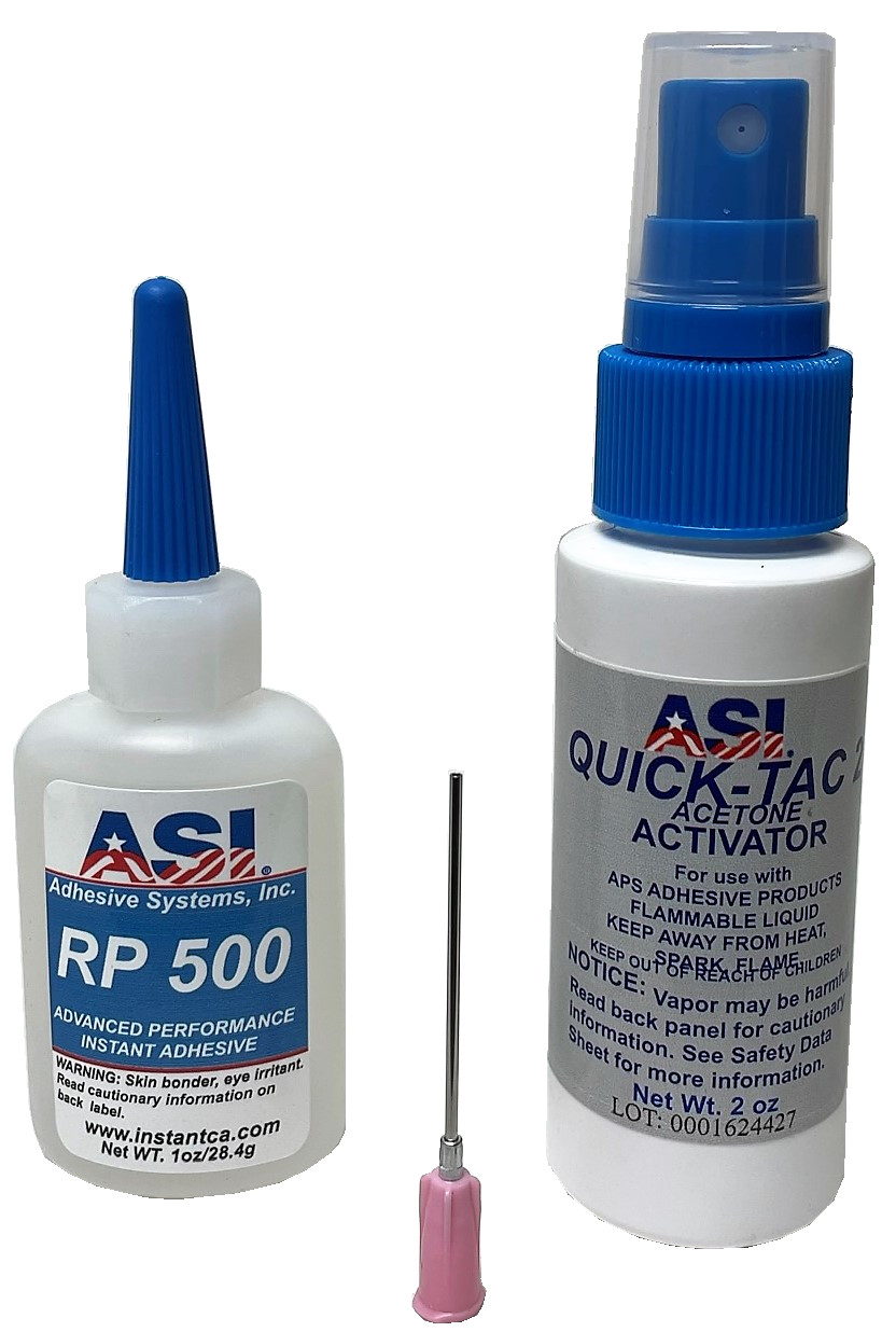 noodzaak Afm schaamte ASI RP 500 Rubber and Plastic Bonding Cyanoacrylate Superglue Kit 1oz  bottle, DS18-1.5" needle and 2oz Accelerator - GluePlace